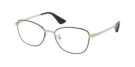 Prada PR 64XVD Asian Fit AAV1O1 Glasses Black Gold.